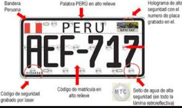 placa de rodaje peru