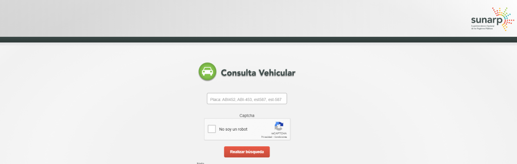 Consultar auto robado por placa sunarp